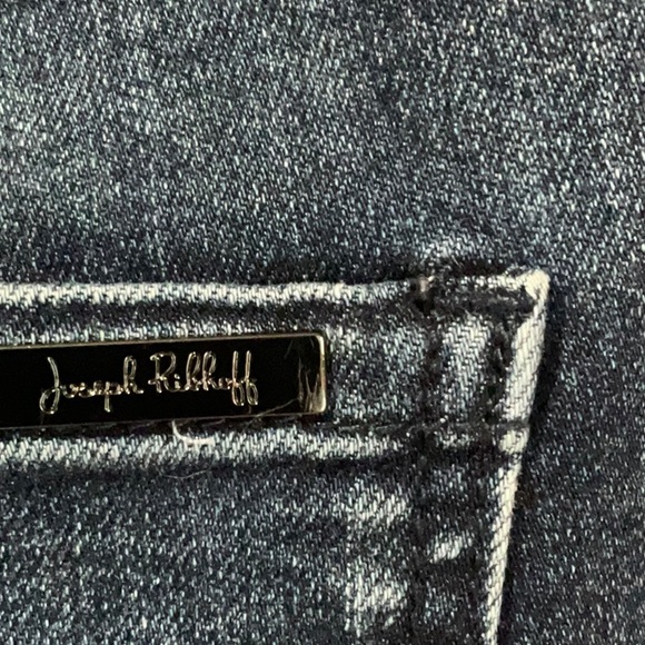 Joseph Ribkoff Blue Skinny Jeans with Distressed Details - Picture 3 of 4